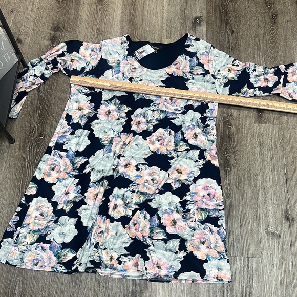 NWT Karen Kane multicolor floral long sleeve A line dress size 3X - Picture 7 of 10
